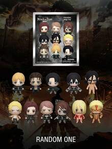 Crunchyroll Chaveiro Oficial de  em Embalagem Surpresa (1 unidade) - Chaveiro 3D de Espuma com Personagem em Embalagem Surpresa, Puxador de Zíper, Acessório para Mochila, Item Colecionável, Presente de Dia dos Namorados - Armin, Eren, , Mikasa, Reiner, Sasha, Jean, Hange, Annie - Multicolorido - Ver 8