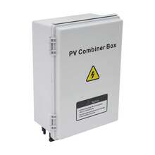 Modern PV Combiner Box, 6 String, Solar Combiner Box With 15A Rated Current Fuse, 63A Circuit Breaker, Lightning Arreste And Solar Connector, For On/Off Grid Solar Panel System, IP65 Waterproof - White - View 4