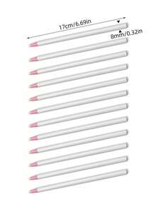12pcs White Sewing Marking Pencil Set, Erasable Fabric Marking Pens, Easy To Use, Suitable For Student Drawing, Home Clothing Repair, Beginner Sewing And DIY Craft Projects - Crayon - View 11