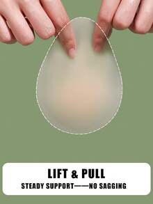 4片装隐形乳贴，水滴形硅胶提拉胸贴，女性自粘胸贴 - 彩色 - 查看 4