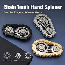 EDC玩具金属链齿轮玩具，飞轮齿轮可缓解焦虑和压力，成人自行车链条玩具 - 彩色 - 查看 2