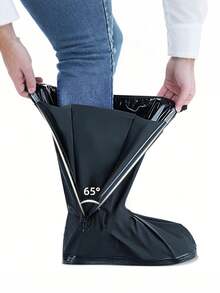 DAILYLAB 1雙防水加厚防滑鞋套，可重複使用防滑雨靴，防水雨鞋套，戶外高筒鞋套，成人足套，耐磨耐穿戶外高筒鞋套，中性款 - 多色 - 查看 6