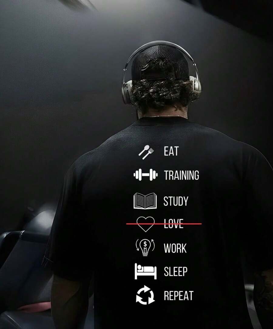 Unisex Workout T-Shirt, Style, 100% Cotton. Perfect For Training, Walking, CrossFit, Gym, Weightlifting, Cardio. Comfortable And Stylish, Lightweight And Breathable Fabric. - Negro - Ver 1