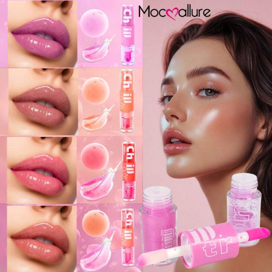 Mocoallure Lip Gloss Chill True - Brillo Labial de Doble Punta - Hidratación Profunda y Acabado Espejo - Labial Dual Moisturizing - Larga Duración. - 04 - Ver 1