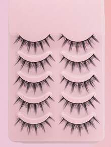 Manga Natural Soft Delicate Full Strip False Eyelashes - Black - View 7