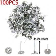 50/100/200/500pcs Sumbu Lilin Teh 2.6cm (1in) Tanpa Asap Inti Kepang Lilin Kedelai Aksesori Kerajinan Kit Pembuatan Lilin Aromaterapi Alat DIY - 2,6 cm - View 10