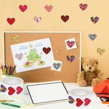 New Style Shiny Heart Series Roll Stickers (500 Pcs/Roll) - Sparkly Waterproof Decor For Phone Cases, Cups, Crafts & Gifts - 500PCS/Roll - View 11