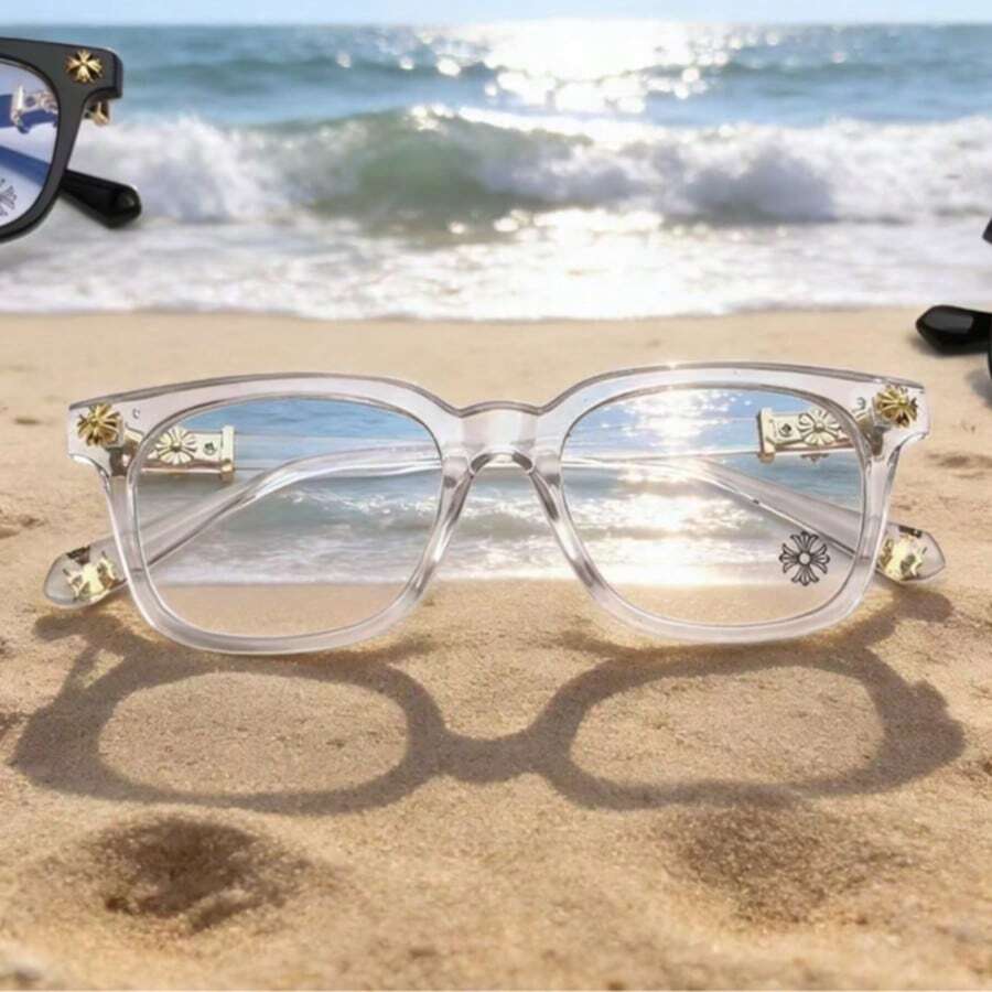 ChromeHeart - The Must-Have Choice For Workplace Elites And Street Fashion Trendsetters - Stylish Anti-Glare And Dust-Proof Glasses, A Universal Fashion Accessory For Both Men And Women. Clear And Durable, Suitable For All Seasons. Cycling Glasses. Sports Glasses. Suitable As A Gift.Suitable For Wearing In Winter. - 白色 - 查看 1