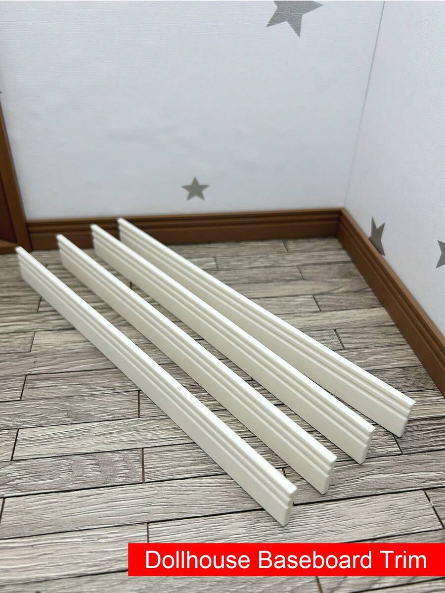 娃娃屋塑料踢脚线、沙箱模型屋裙边、墙面装饰条、墙面和地面缝隙装饰板、墙面装饰条 - PK020地腳線 - 查看 1