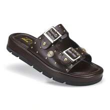 Women's Sandal, Flat Shoe, Rhinestone Papete, Fashionable, Comfortable, 052-040 - 咖啡棕 - 查看 1