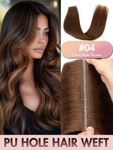 PU Hole Hair Weft Invisible Real Human Hair, Smooth Straight Hair, Using Invisible PU Base, Comfortable And Breathable, Matural And Realistic, Thick Hair Ends - Multicolor - View 32