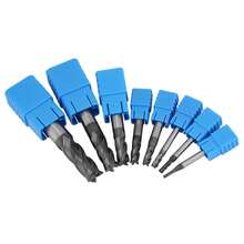 8pcs Juego Corte De Carburo Para Fresadora Acero 2-12mm 4hampa para Madera Aluminio Acero - 8 piezas - Ver 8