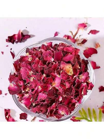 1pc 210g/310g Natural Rose Petals, Suitable For Handmade Soap, Decor Flowers, Real Flower Decor, Candle Dried Flowers, Artificial Flowers Decor, Dried Plants, Foot Bath, Full Body Bath, Spa, Romantic Wedding, Confetti, Home Fragrance, Bathing, Soap Candle Making, Party Wedding Decor Supplies, DIY Craft Materials Decor, Real Dried Red Rose Petals, Candle Decor And More