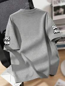 Short-Sleeved T-Shirt For Boys With A Cartoon Puppy Pattern, Round Neck Short Sleeves Design,Fashionable And Versatile,Bringing A Comfortable And Fun - Grey - View 4