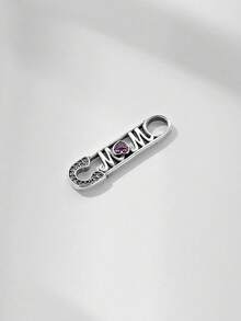 1件简约925纯银胸针吊坠，适合作为男女生日礼物 - 銀色 - 查看 5