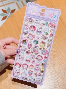 Cute Solid Color 3D Embossed Stickers - Light Color Design, Ideal For Decorating Phone Cases And Notebooks, Perfect For DIY Projects, Making Fun Stickers, Expanding Diaries And Planners, 3D Raised Stickers, Diary Stickers, Decorative Stickers And Stationery Stickers. - Multicolor - View 5