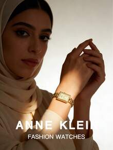 Anne Klein 女士金色石英手镯腕表，香槟色旭日纹表盘，优雅模拟腕表，可调节珠宝表扣，手镯式表带，礼品腕表，10/4898CHGP - 金色1 - 查看 6