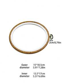 Vintage Wood Grain Embroidery Hoop, Available In Oval And Round Shapes, Suitable For Beginners And DIY Craft Enthusiasts, Applicable For Cross Stitch, Punch Needle, Fluffy Embroidery And Other Embroidery Crafts, Also Can Be Used As Wall Decor - Antique Embroidery Hoop - View 21