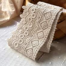 1/5 Yard Vintage Embroidered Lace Trim - Bohemian Style Delicate Floral & Geometric Pattern Lace Edging, Suitable For Sewing, Bags, Home Decor - Durable Lace Trim For Crafting, Christmas Gift Wrapping, Frame Decoration, DIY Princess Canopy - Multicolor - View 12
