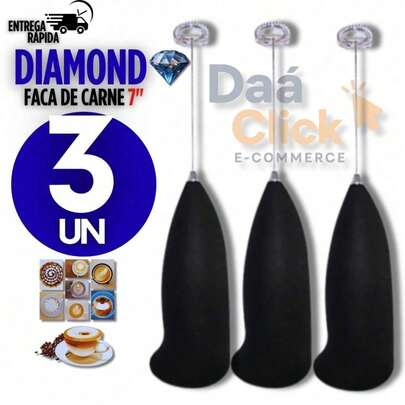 Conjunto 5 Misturadores de Bebidas em Geral Mini Mixer Misturador Elétrico Sucos Milkshakes Leites Bebida Premium