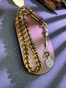 1串33颗10毫米中东阿拉伯祈祷念珠手链，塔斯比赫，开斋节最佳礼物 - 彩色 - 查看 9