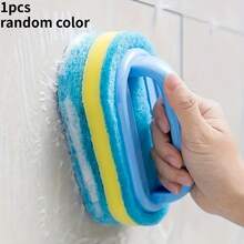 1pc Bathroom Cleaning Brush, Scrub Bathtub, Sink, Tile, Floor With Handle And Sponge - Cleaning Brush - View 9