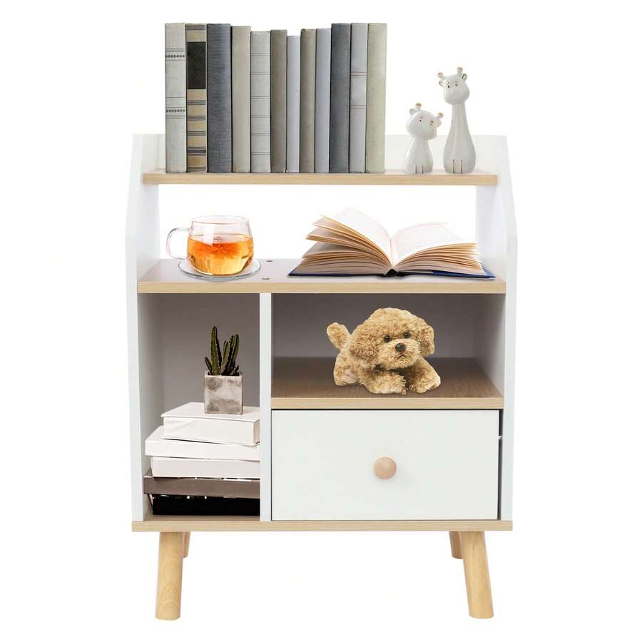 YUNRUX Nightstands - White - View 1