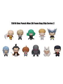 一拳超人官方授权盲盒动漫手办钥匙扣 埼玉 杰诺斯 吹雪 3D立体人偶 包夹挂件 礼品 1个 - 彩色 - 查看 7