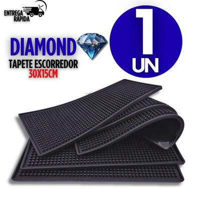 KIT 4 Tapete Escorredor De Louça Copos Prato Barmen E Bartender Silicone PVC Médio 30X15 Para Mesa Bar Drinks Balcão