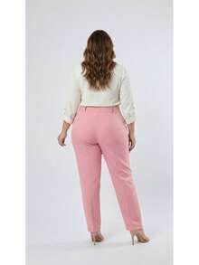 Plus Size Tailored Dress Pants - Rosa - Ver 3