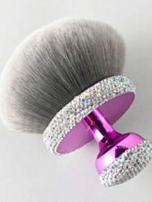 Luxury Rhinestone Powder Brush, High-Quality Nail Art Dust Brush, Fashionable Gold Makeup Powder Brush - Multicolor - View 8
