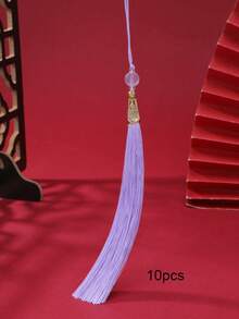 10 piezas de 15cm Sombrero de pagoda con colgante de borla larga, decoración de estilo antiguo para Hanfu, Cheongsam, Guqin, Linterna - Sombrero pagoda de 15 cm con borla de cuentas esmeriladas - Ver 20