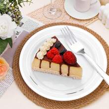 25/15/10/5 套白色 7.5/10.25 英寸银边餐盘，精致可爱，可重复使用且易于清洁。适用于各种场合，例如婚礼、生日派对、家庭聚会和户外团队建设活动。用途广泛的餐具，非常适合学校、返校季、学校派对、餐厅、厨房和圣诞餐桌。也是馈赠亲朋好友和长辈的完美礼物。 - 白色 - 查看 9