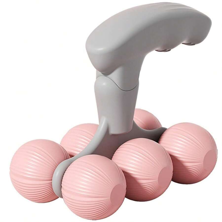 1个六轮手动按摩滚轮，肌肉筋膜放松滚轴棒，缓解疼痛，全身肌肉组织淋巴引流按摩工具，适用于健身、瑜伽、普拉提后肌肉放松。 - 彩色 - 查看 1