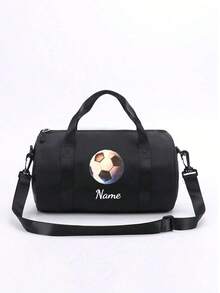 Customizable Back To School Mini Personalized Sports Bag, You Can Add Name, Text Or Pattern. It Features A Football Theme Design, Perfect For Various Sports And Daily Use, Such As Outings, Workouts, Travel, Shopping And Beach Activities. An Ideal Gift For Any Occasion, Especially Christmas! Personalized Customization Service Available. - Multicolor - View 9
