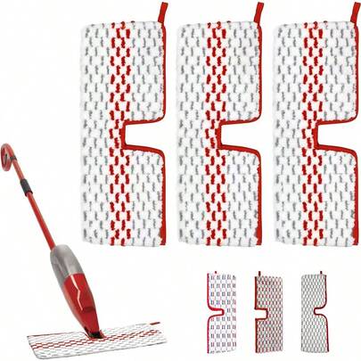 1片/2片装替换拖把垫，兼容喷雾拖把、O-Cedar ProMist MAX蒸汽拖把，高效清洁厨房/客厅/卧室