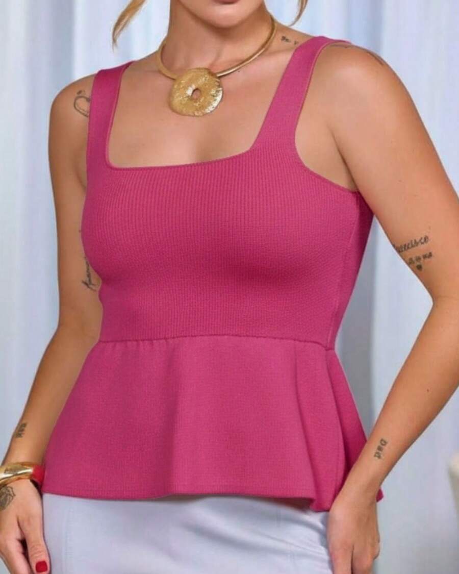 Blusa Feminina Bata Rodadinha Modal Premium Tricot Verão Babado Rodado