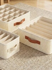 1/2 件天山内衣收纳盒 - 卧室内衣抽屉整理器带隔板，多功能宿舍家用衣柜内衣容器卧室，整理器，家庭收纳，适用于白色 T 恤女士，黑色裤子女士，女士冬装，连衣裙，女士冬装，优雅女士连衣裙，女士白衬衫，长袖，女士白色连体裤，女士春装，女士春装，春季，春装，简约，夏季上衣收纳 - 雪山白 - 查看 2