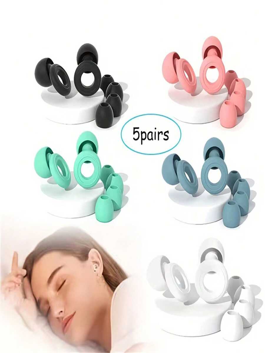 柔软硅胶耳塞，适合安静睡眠、学习和音乐会等场合。适用于多种场景，可作为圣诞节、感恩节、母亲节等节日的礼物。耳塞，睡眠耳塞，附赠两对替换耳套。 - 矽膠耳塞 - 查看 1