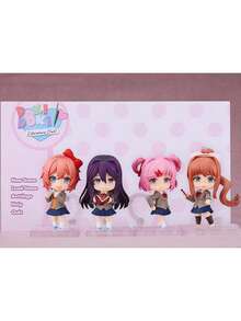 Figuras articuladas posables del club de literatura Doki Doki!, modelos de personajes de anime adorables para decoración de escritorio, de aproximadamente 10 CM de altura, incluye las figuras de Monika, Sayori, Natsuki y Yuri - Multicolor - Ver 3