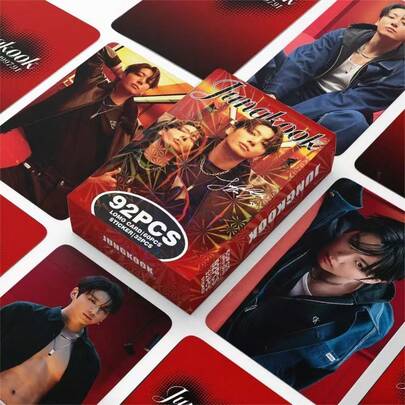 92/124pcs "V-Shaped" LOMO Laser Cards, Double-Sided High Definition Collectible Cards, Can Be Stored In Card Holders Or Wallets. Suitable As Valentine's Day Gifts Or Collectibles.