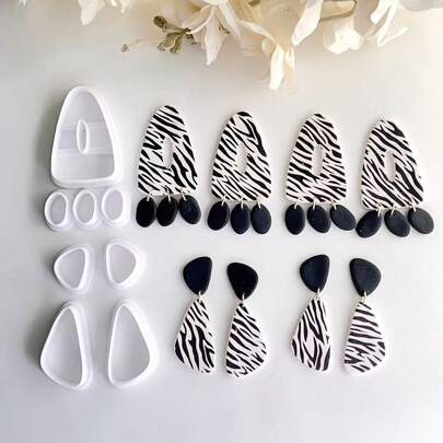 2/4pcs Polymer Clay Earring Mold Set, Suitable For Handmade Jewelry, Brooch And Pendant - High Precision Cutting Tools, Create Unique Accessories, Clay Earring Mold For Earring Jewelry Craft Making