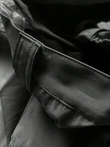 Work Pants With Open Placket, Waist Belt, Windproof Pants, Outdoor Tactics, Multiple Pockets, Casual Pants, Waterproof Men's Pants - 黑色 - 查看 2