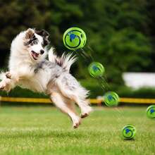 1个带吱吱声的宠物玩具球，狗狗滚动吱吱球，弹性自娱自乐咀嚼玩具，适合所有犬种 - 彩色 - 查看 7