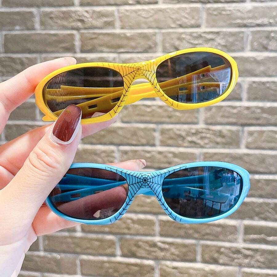 1pc Spider Man Fashion Glasses For Men And Women, Fashionable UV Resistant Fashion Glasses, Summer Sun Shading And Sun Protection Glasses New Year's Gift, Valentine's Day Gift, Easter Gift (Stochastic Style) - Multicolor - View 1