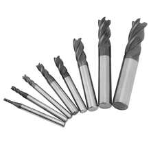 8pcs Juego Corte De Carburo Para Fresadora Acero 2-12mm 4hampa para Madera Aluminio Acero - 8 piezas - Ver 7