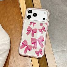 1个亮粉色蝴蝶结透明手机壳 - 适合喜欢可爱复古风格的用户，兼容 17/17 Air/17 Pro/17 Pro Max/16/7/8/11/12/13/14/15/X/XR/Xs/Plus/Pro/Pro Max/SE2 - 彩色 - 查看 3