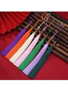 10 piezas de 15cm Sombrero de pagoda con colgante de borla larga, decoración de estilo antiguo para Hanfu, Cheongsam, Guqin, Linterna - Sombrero pagoda de 15 cm con borla de cuentas esmeriladas - Ver 4