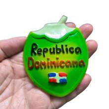3.23 Inch Dominican Republic Coconut Shaped Refrigerator Magnet, Resin Travel Souvenir Magnetic Sticker - one-size - View 5