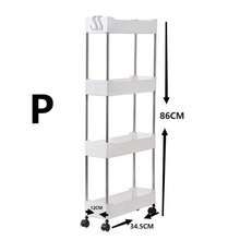 4-Tier Mobile Organizer With Casters For Various Items And Wheels - Blanco - Ver 3